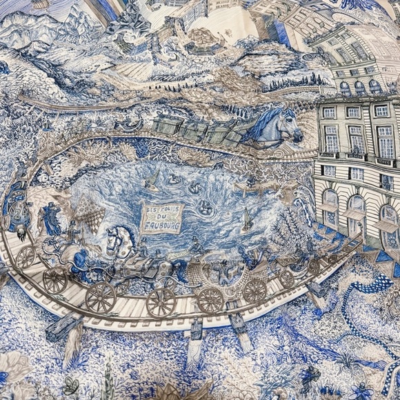Accessories - Hermès l 'Les Folies du Faubourg' silk scarf 90